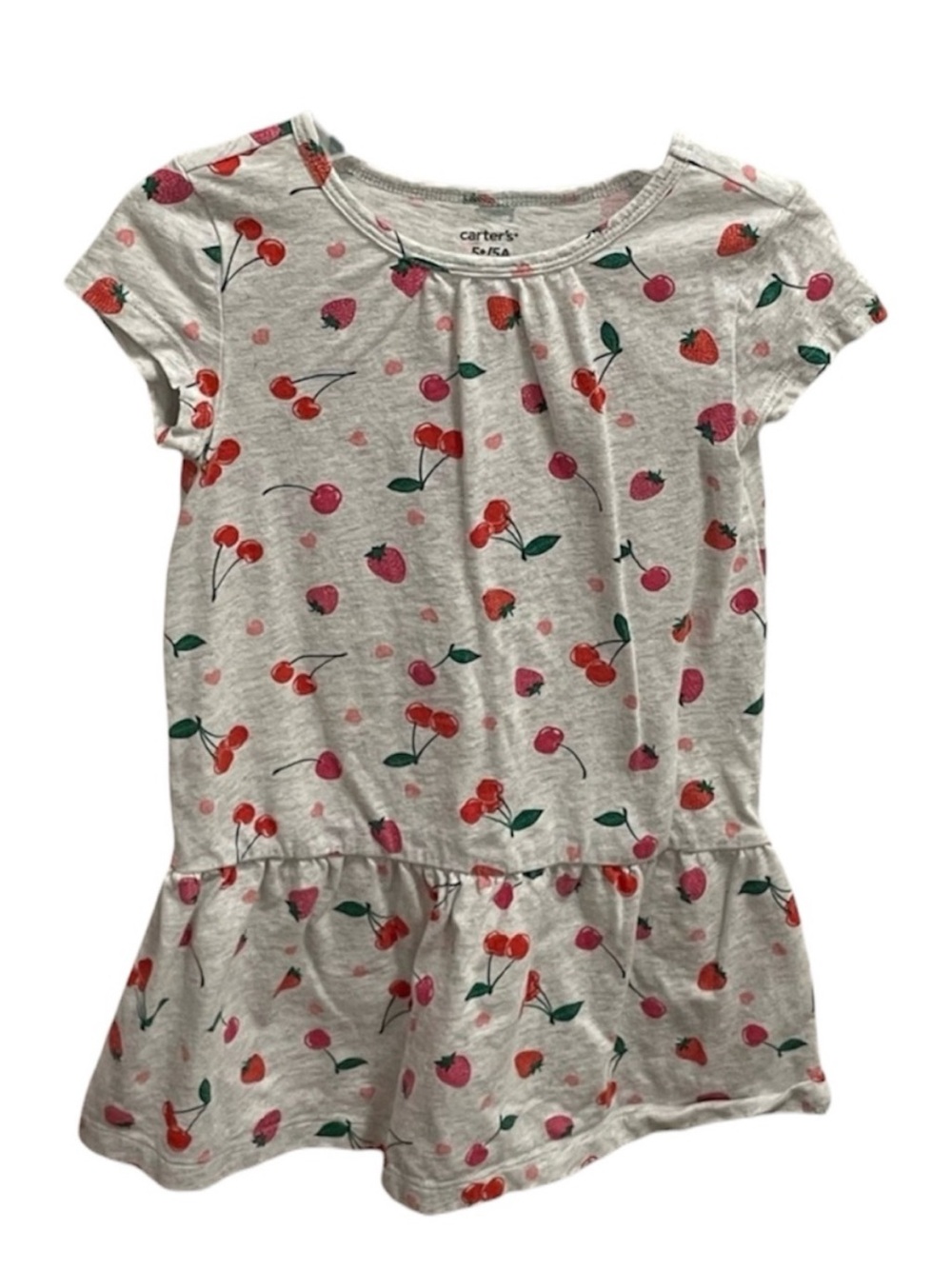 🩵4/$20 — Carter’s berry print grey dress  5T